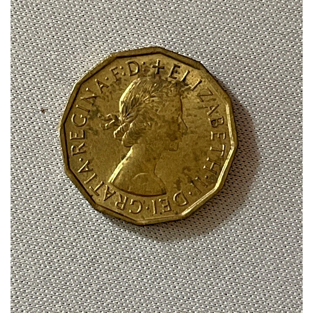 1967 UK Great Britain 3 Pence Thruppence Thrupenny Queen Elizabeth II Coin (67cc